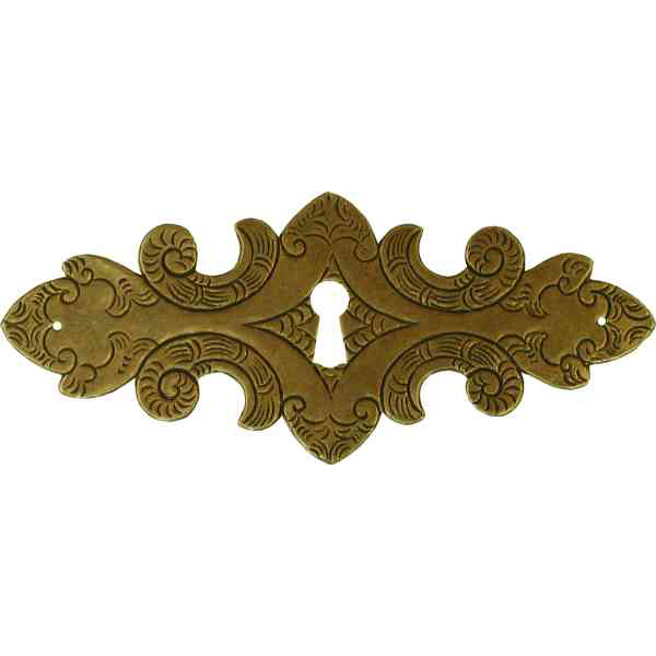 Schlüsselschild antik aus Messing patiniert, von Hand gefertigt
